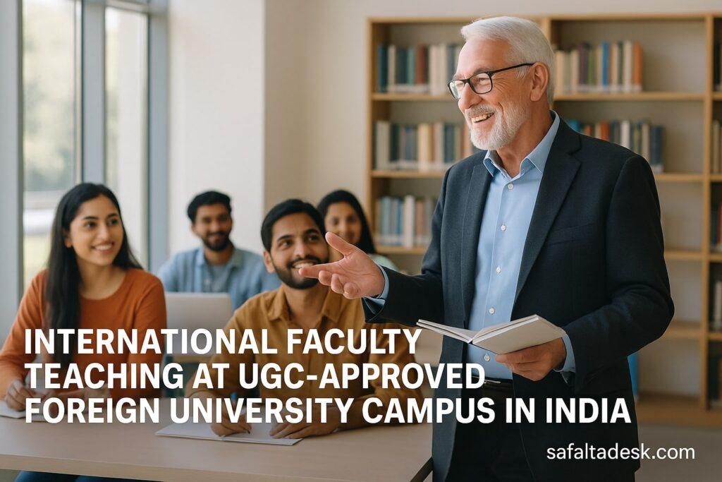 International faculty teaching at UGC-approved foreign university campus in India